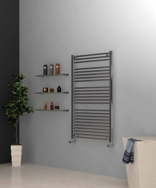 Ladder Chrome Towel Radiator 700mm Wide | 1150mm High