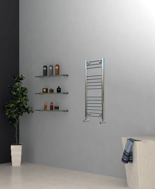 Small Chrome Towel Radiator 300mm Wide | 800mm High