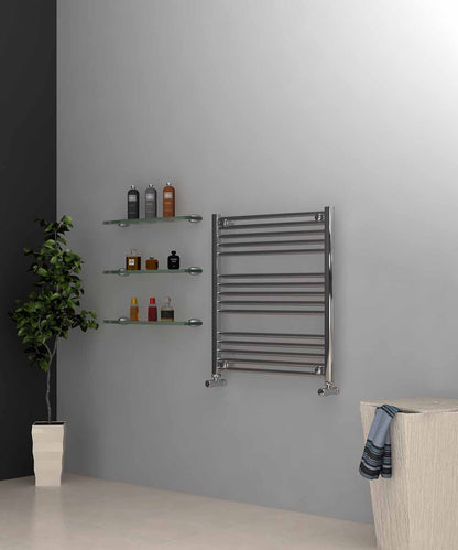 Small Chrome Towel Radiator 700mm Wide | 750mm High