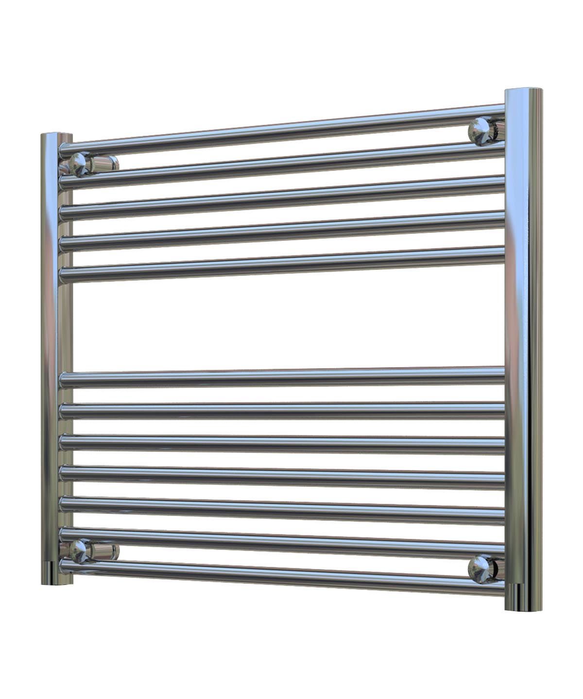 Horizontal Chrome Towel Radiator 800mm Wide | 600mm High