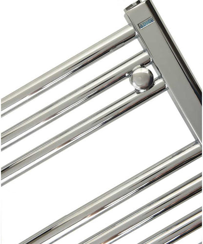 Horizontal Chrome Towel Radiator 800mm Wide | 800mm High