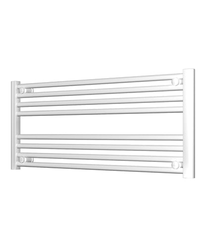 Horizontal White Heated Towel Rail 1000mm Wide | 400mm High