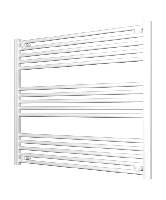 Horizontal White Heated Towel Rail 1000mm Wide | 800mm High