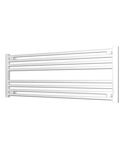 Horizontal White Heated Towel Rail 1200mm Wide | 400mm High