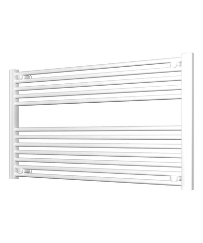 Horizontal White Heated Towel Rail 1200mm Wide | 600mm High