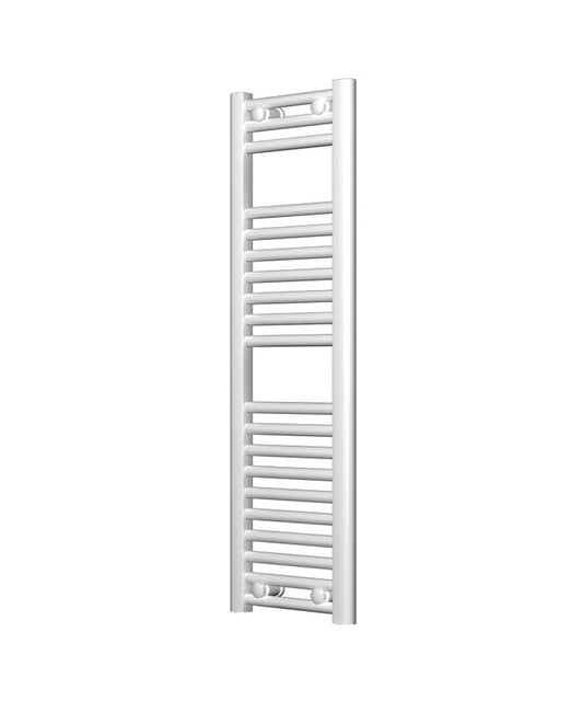Narrow White Heated Towel Rail 300mm Wide | 1000mm High