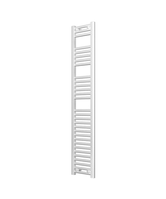 Narrow White Heated Towel Rail 300mm Wide | 1500mm High