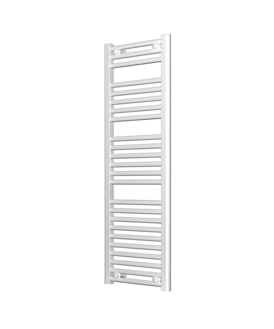 Ladder White Heated Towel Rail 400mm Wide | 1150mm High