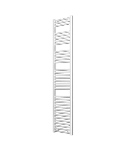 Tall & Slim White Heated Towel Rail 400mm Wide | 1750mm High
