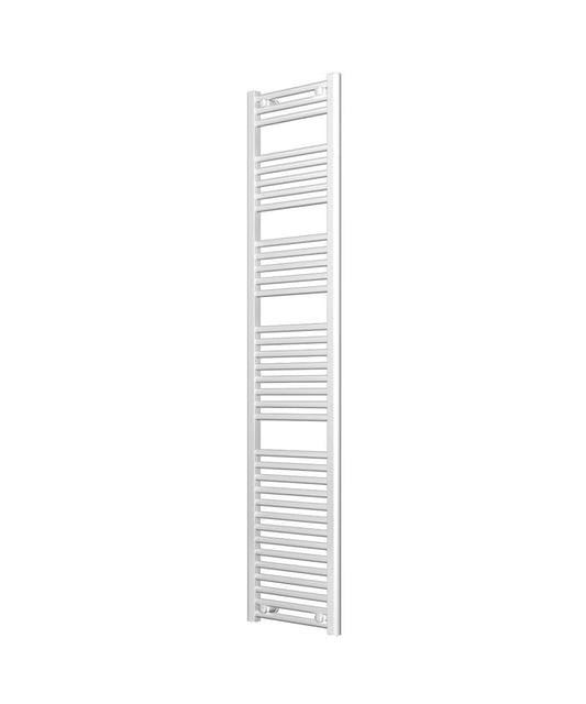 Tall & Slim White Heated Towel Rail 400mm Wide | 1750mm High