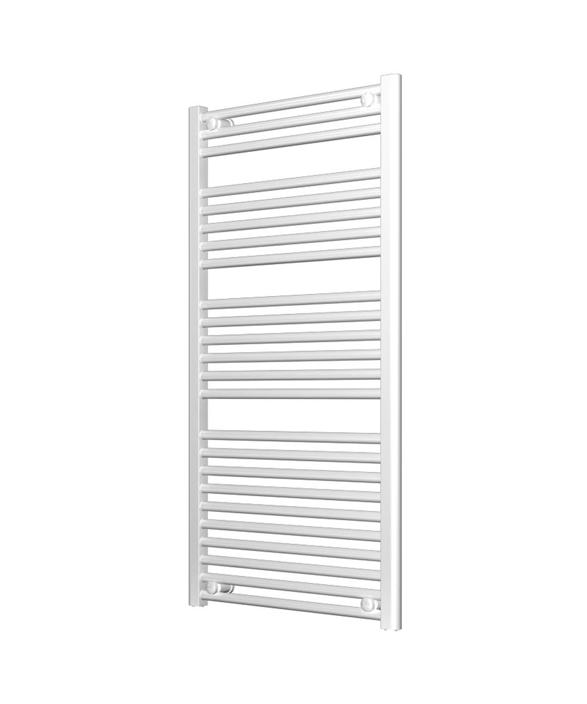White Heated Towel Rail 600mm Wide 1150mm High
