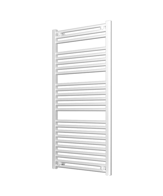 White Heated Towel Rail 600mm Wide 1150mm High