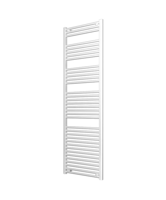 Tall & Large White Heated Towel Rail 600mm Wide | 1750mm High