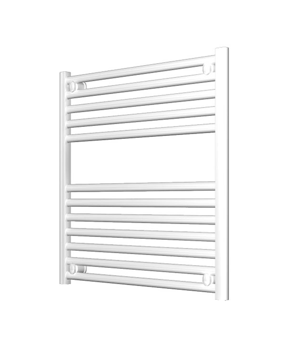 Small White Heated Towel Rail 600mm Wide | 600mm High