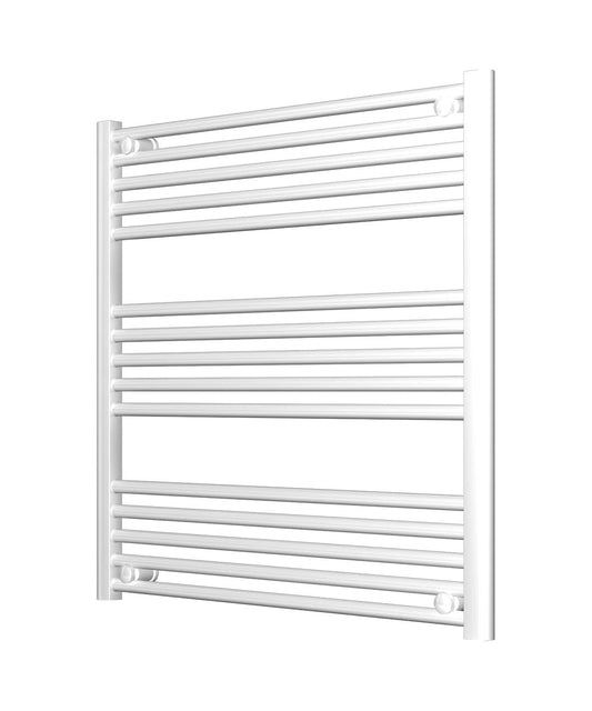 Horizontal White Heated Towel Rail 800mm Wide | 800mm High