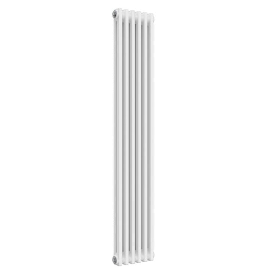 White Vertical Designer Radiator - 2 Columns, 290mm Wide | 1500mm High