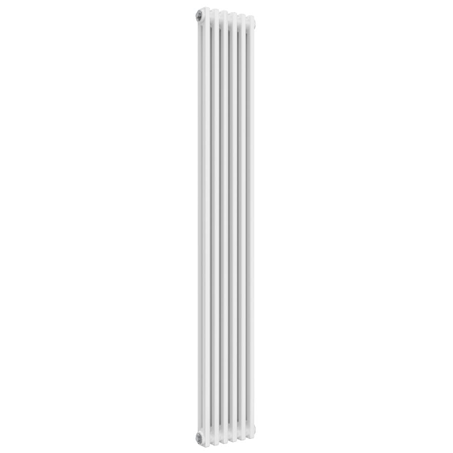 White Vertical Designer Radiator - 2 Columns, 290mm Wide | 1800mm High