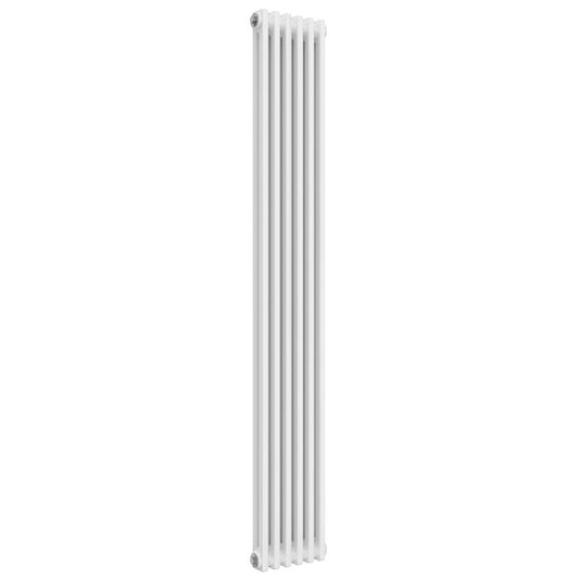 White Vertical Designer Radiator - 2 Columns, 290mm Wide | 1800mm High