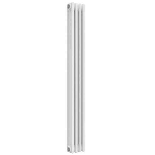 White Vertical Designer Radiator - 3 Columns, 200mm Wide | 1500mm High