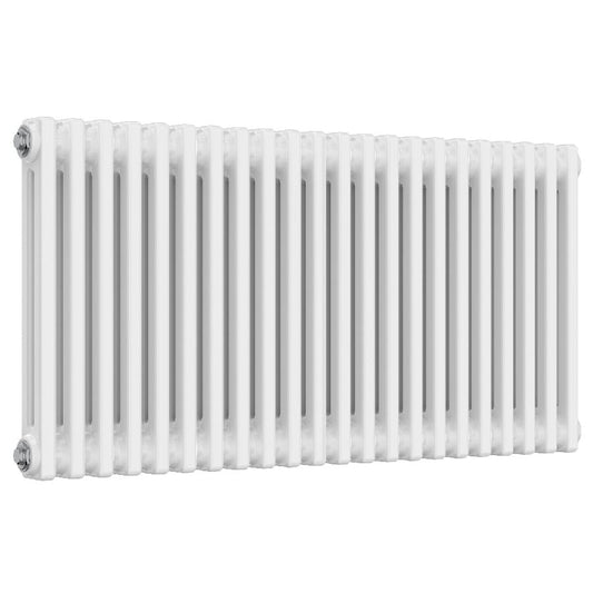 White Designer Horizontal Radiator - 2 Columns, 1010mm Wide | 500mm High