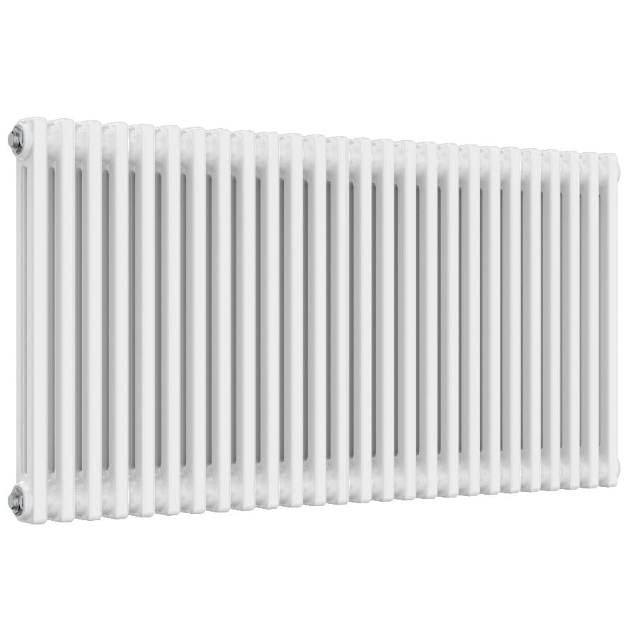 White Designer Horizontal Radiator - 2 Columns, 1190mm Wide | 600mm High