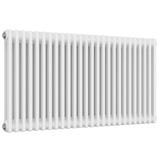 White Designer Horizontal Radiator - 2 Columns, 1190mm Wide | 600mm High