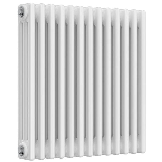 White Designer Radiator - 3 Columns, 605mm Wide | 600mm High