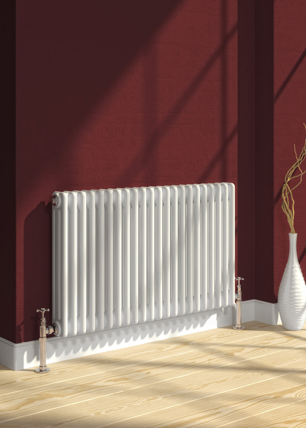 COLONA 600mm X 1370mm 3 COLUMN WHITE RADIATOR