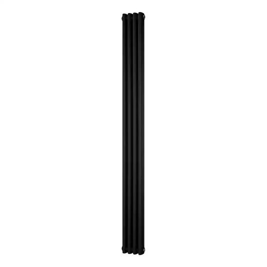 Traditional 2 Column Vertical Radiator 1800 x 196 Black