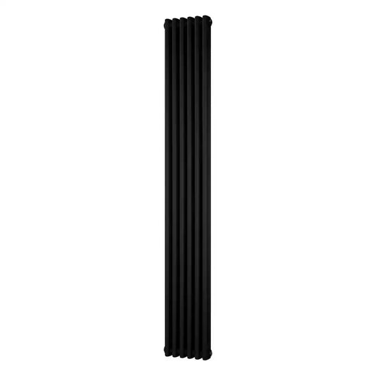 Traditional 2 Column Vertical Radiator 1800 x 284 Black