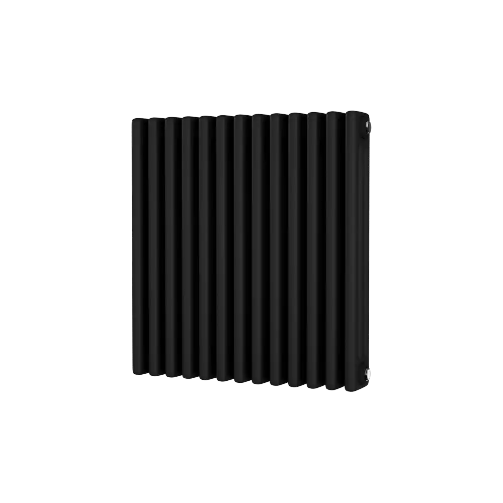 Black Traditional Radiator - 3 Columns, 599mm Wide | 600mm High