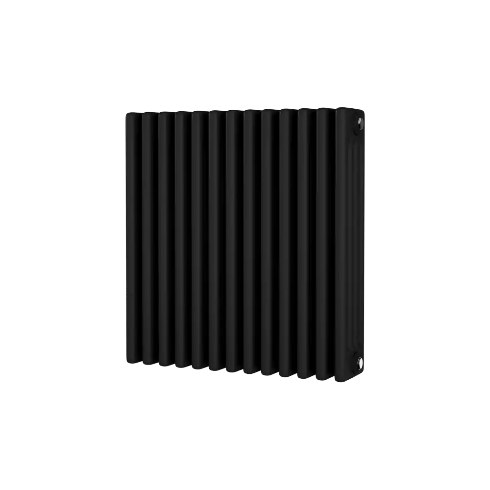 Traditional 4 Column Horizontal Radiator 600 x 592 Black