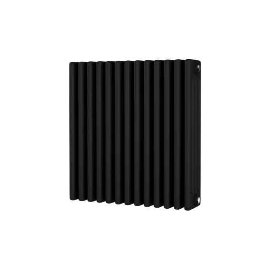 Traditional 4 Column Horizontal Radiator 600 x 592 Black