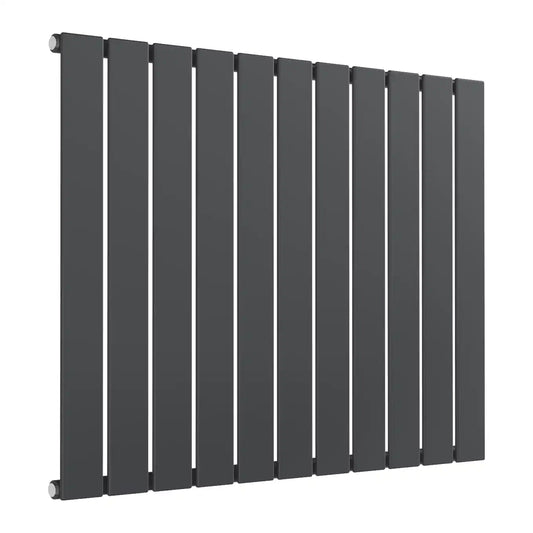600 X 810 FLAT Horizontal Anthracite Radiator - Single