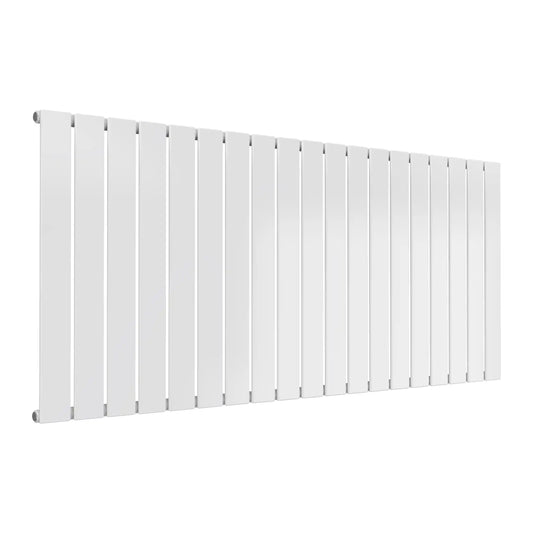 600 X 1402 FLAT Horizontal White Radiator - Single