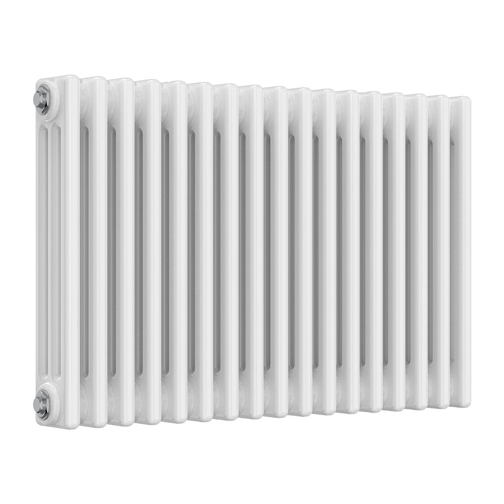 White Designer Radiator - 3 Columns, 785mm Wide | 500mm High