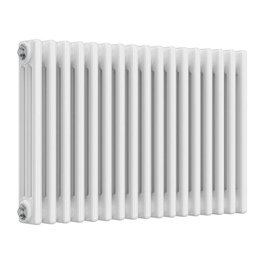 White Designer Radiator - 3 Columns, 785mm Wide | 500mm High