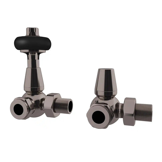 TRV Pack Traditional Wooden Head Black Nickel Corner