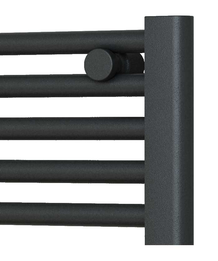 Horizontal Anthracite Towel Radiator 1200mm Wide |600mm High