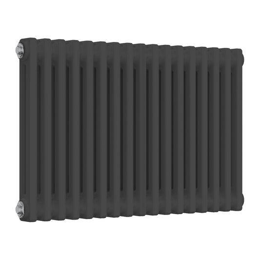 Anthracite 2 Column Designer Short Radiator - 785mm Wide | 500mm High