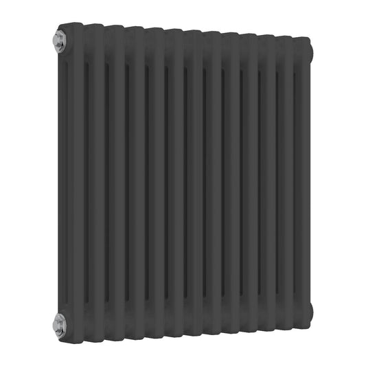 Anthracite 2 Column Designer Radiator - 605mm Wide | 600mm High