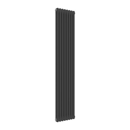 Anthracite 2 Column Vertical Radiator - 1800mm High | 380mm Wide