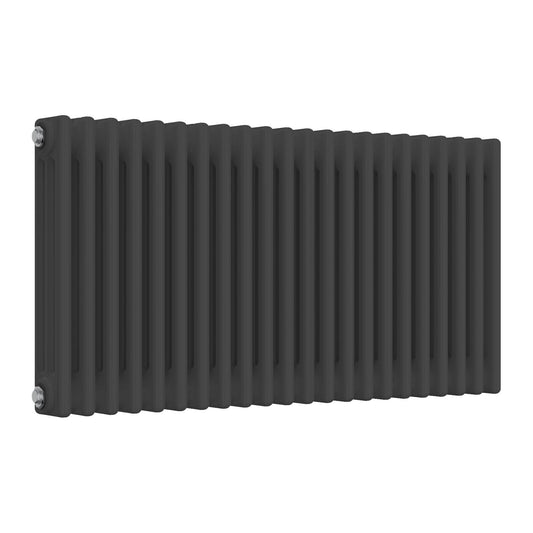Anthracite Horizontal Radiator - 3 Columns, 1010mm Wide | 500mm High