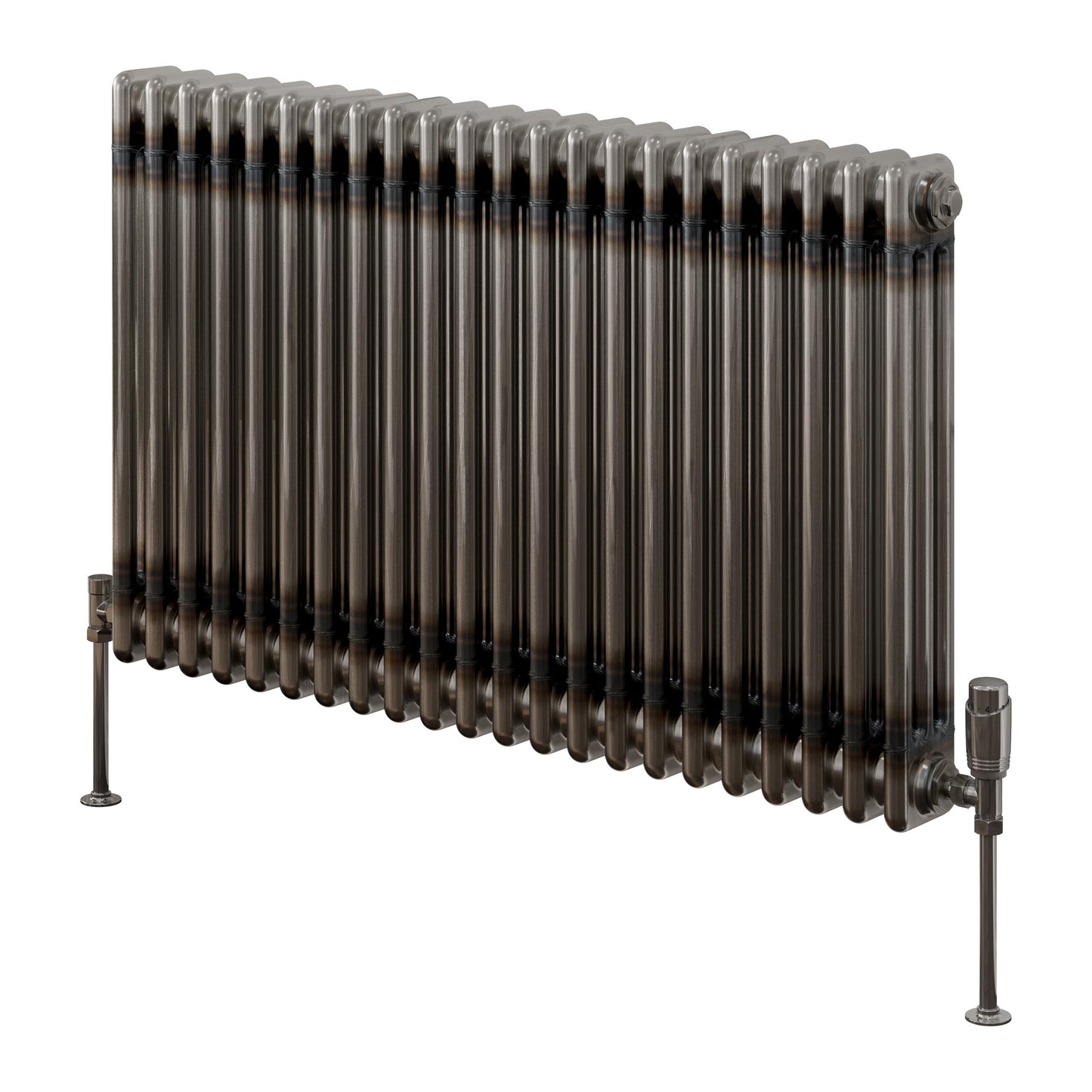 Lacquered & Raw Metal Industrial Radiator - 2 Columns, 1190mm Wide | 600mm High