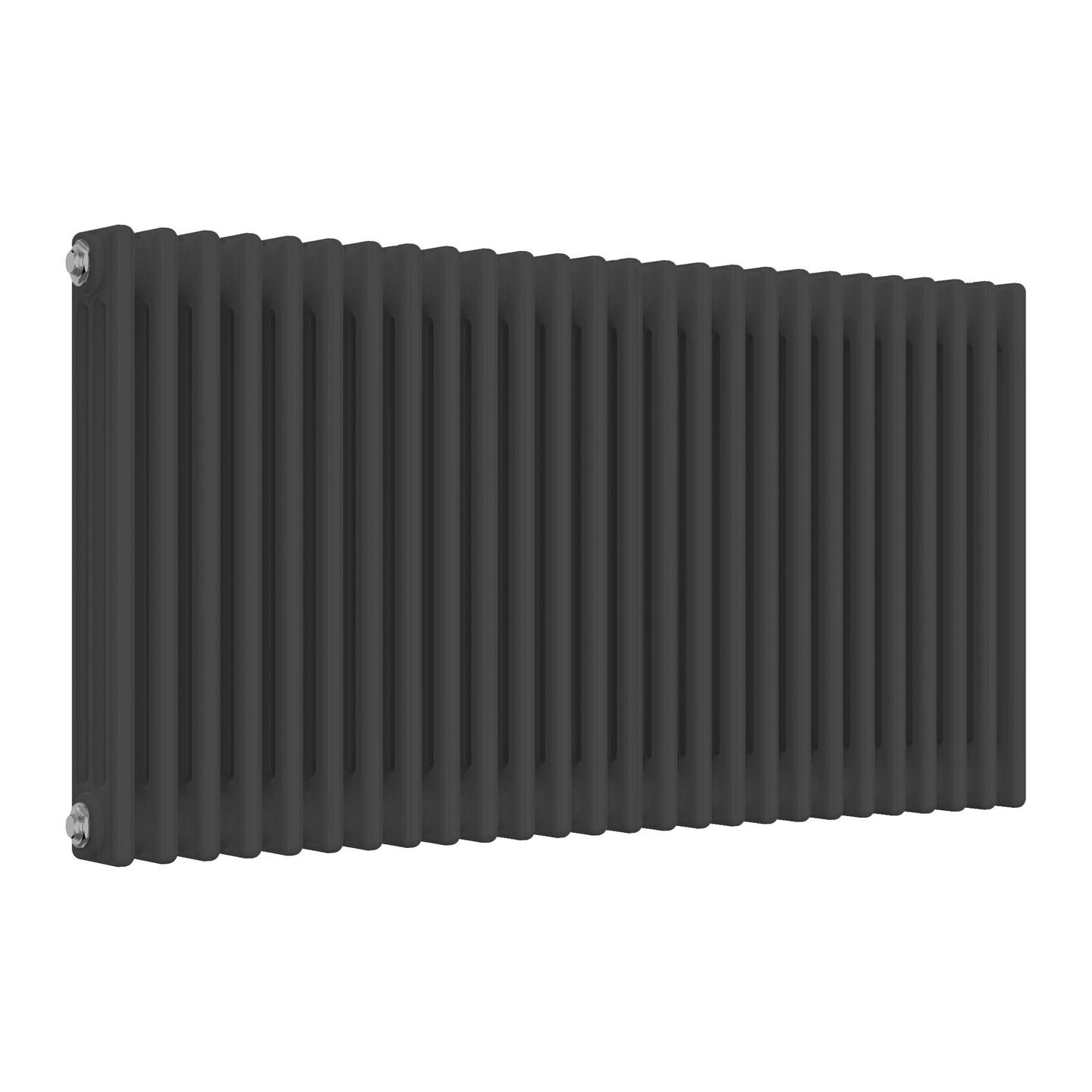 Horizontal Anthracite Radiator - 3 Columns, 1190mm Wide | 600mm High