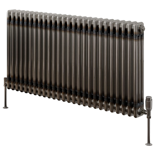 Lacquered & Raw Metal Radiator - 2 Columns, 1190mm Wide | 600mm High