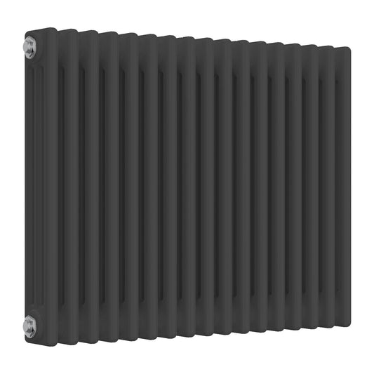 Anthracite Horizontal Radiator - 3 Columns, 785mm Wide | 600mm High
