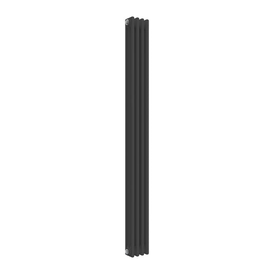 Narrow Vertical Radiator - 3 Columns Anthracite, 1800mm High | 200mm Wide