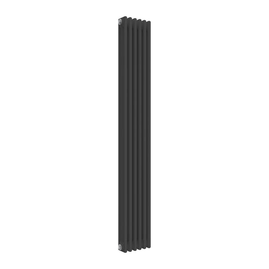 Designer Upright Radiator - 3 Columns Anthracite, 1800mm High | 290mm Wide