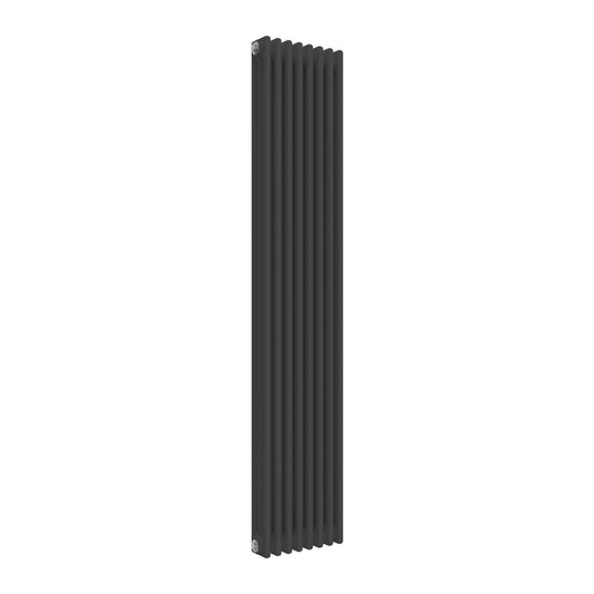Large Vertical Radiator - 3 Columns Anthracite, 1800mm High | 380mm Wide